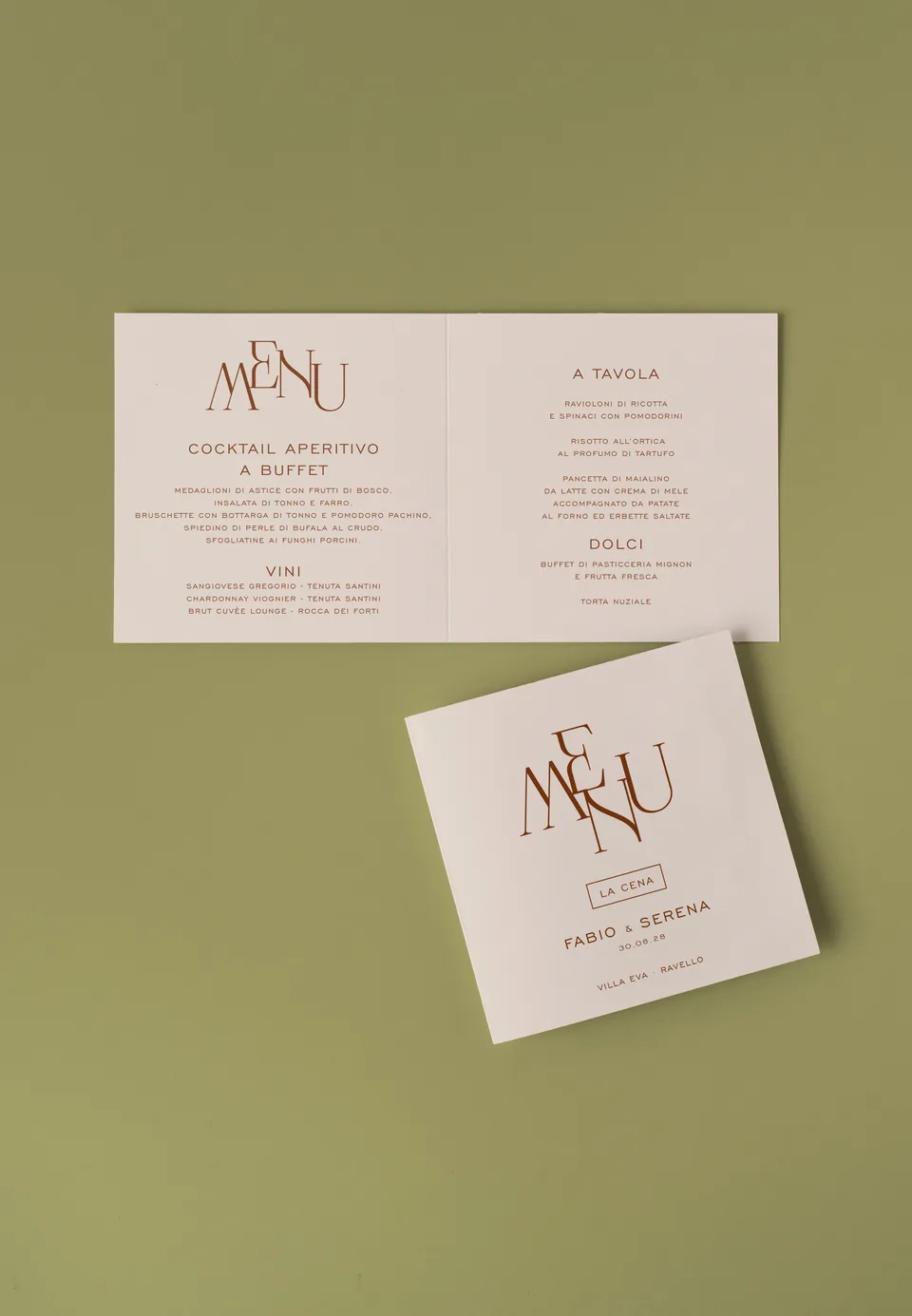 Menu Quadrato doppia anta