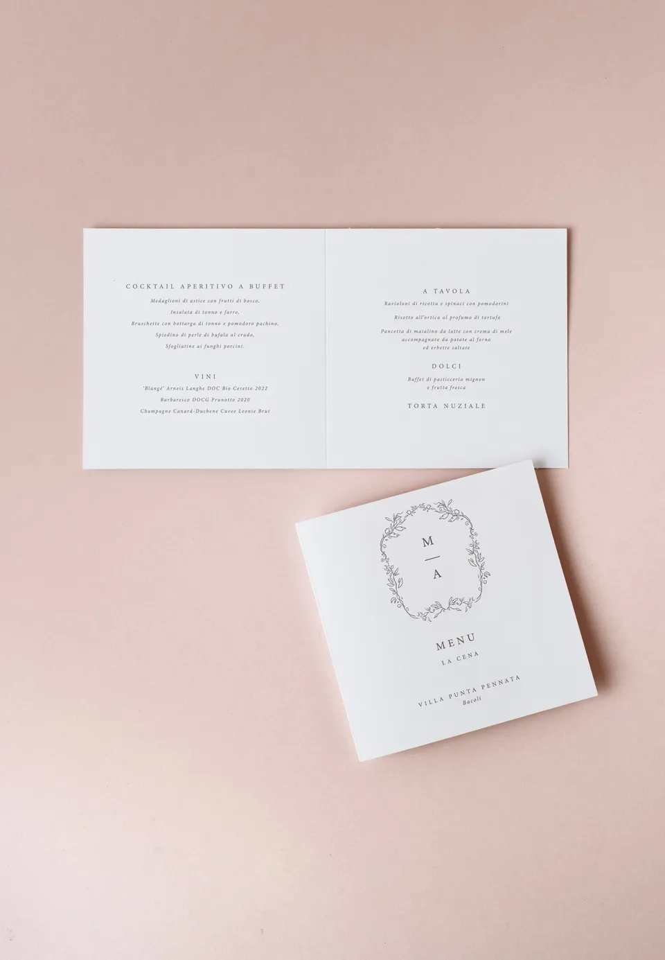 Menu Quadrato doppia anta