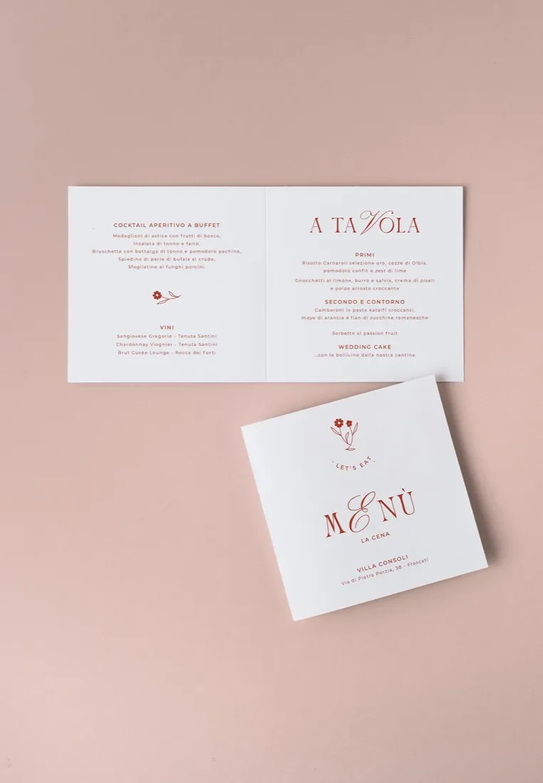 Menu Quadrato doppia anta