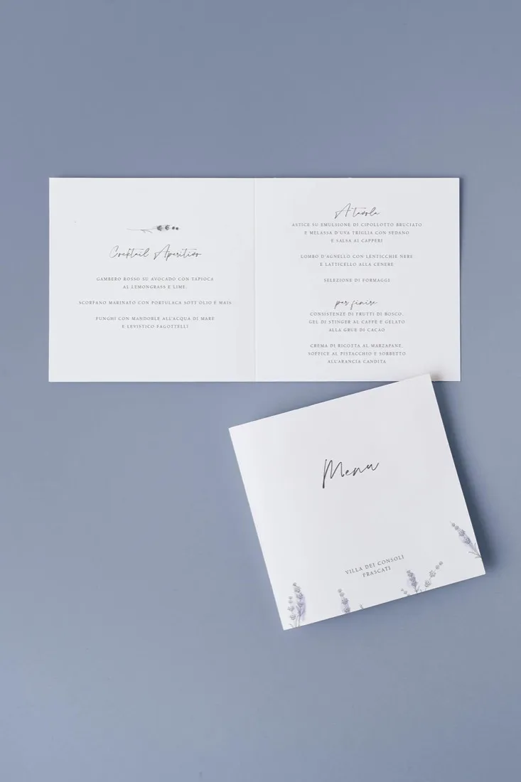 Menu Quadrato doppia anta