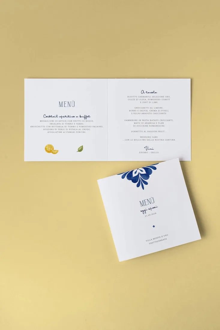 Menu Quadrato doppia anta