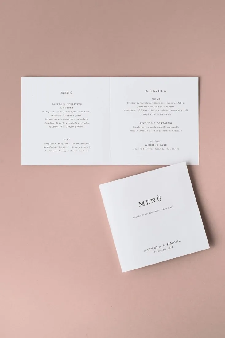 Menu Quadrato doppia anta