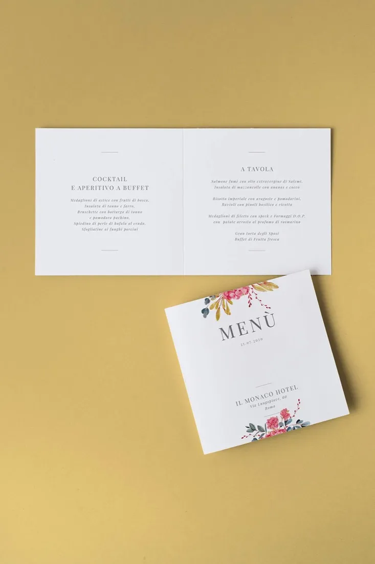 Menu Quadrato doppia anta
