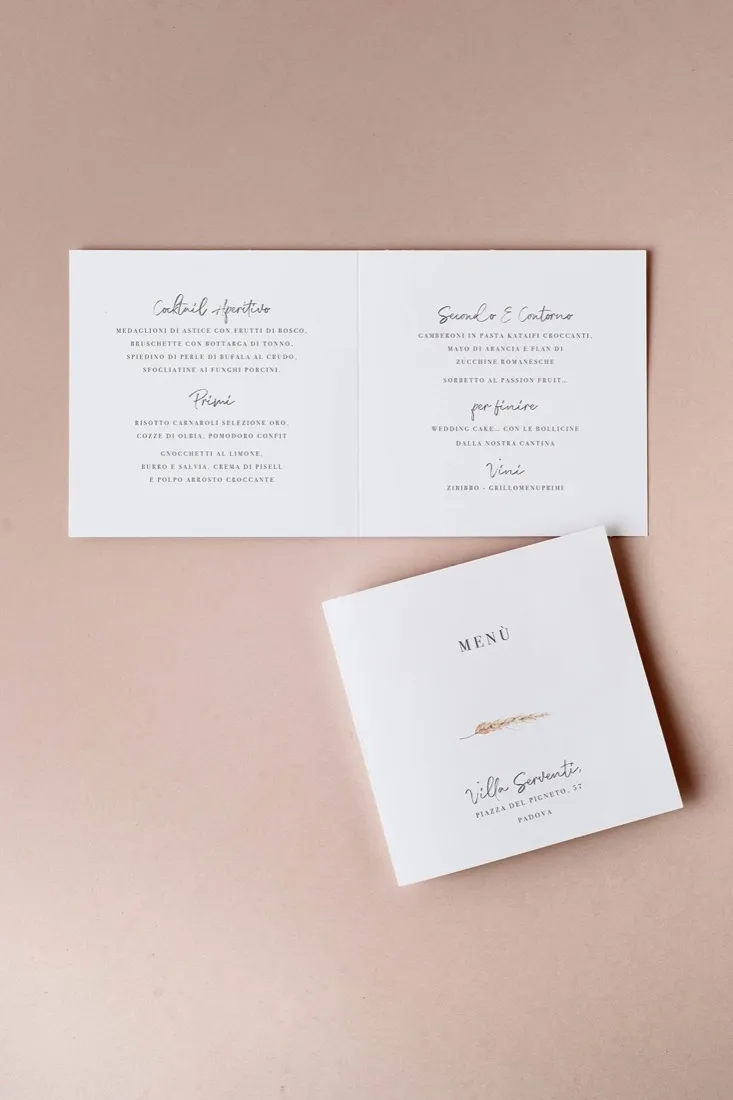 Menu Quadrato doppia anta