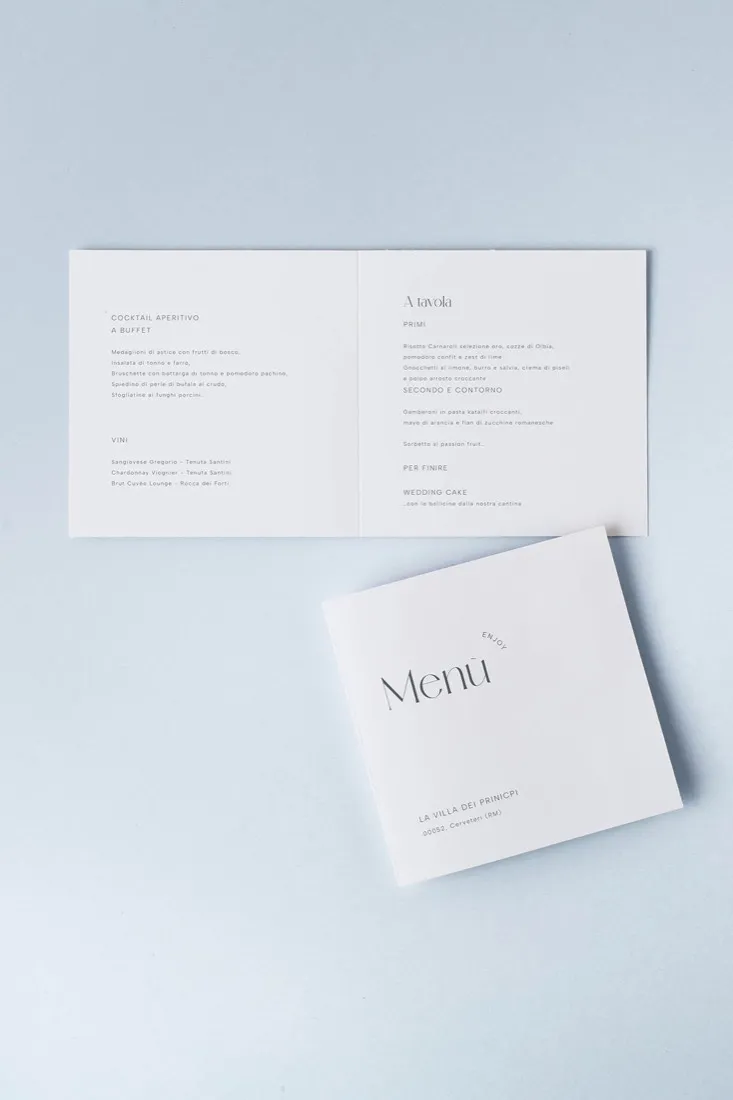 Menu Quadrato doppia anta