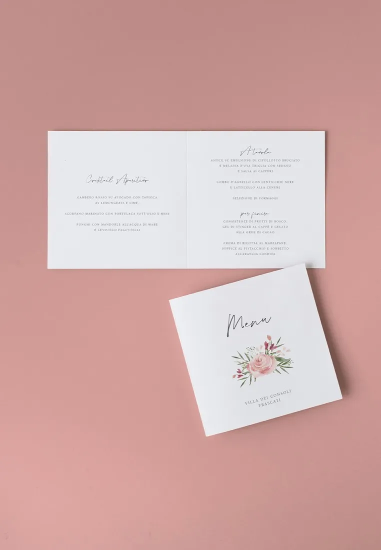Menu Quadrato doppia anta