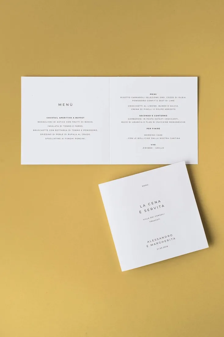 Menu Quadrato doppia anta