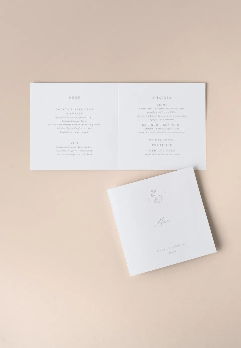Menu Quadrato doppia anta