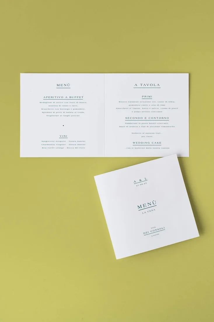 Menu Quadrato doppia anta