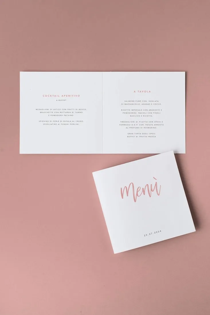 Menu Quadrato doppia anta