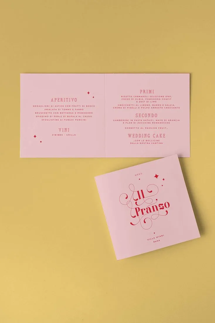 Menu Quadrato doppia anta
