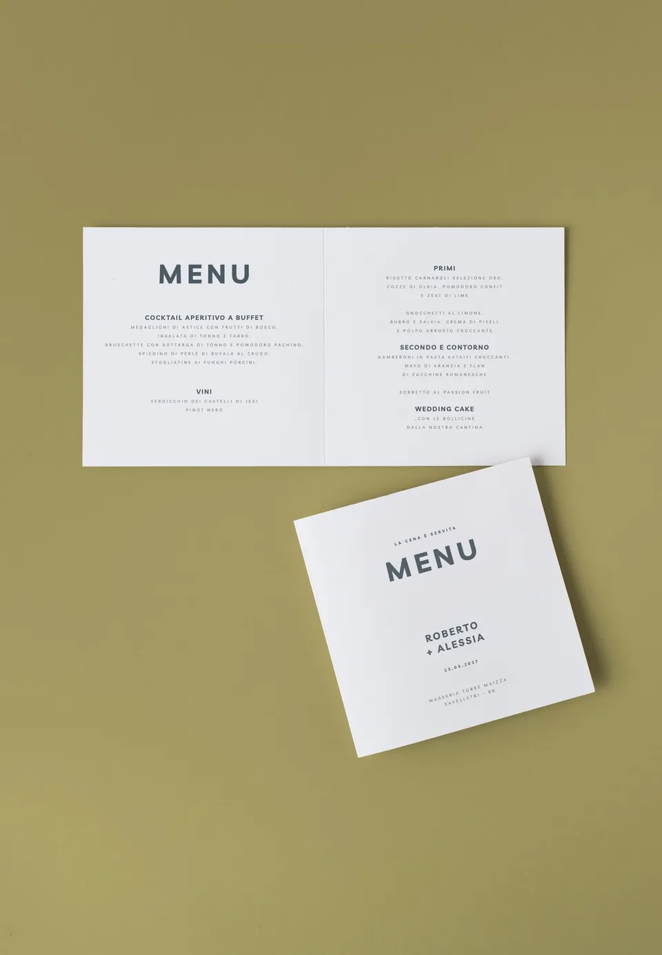 Menu Quadrato doppia anta