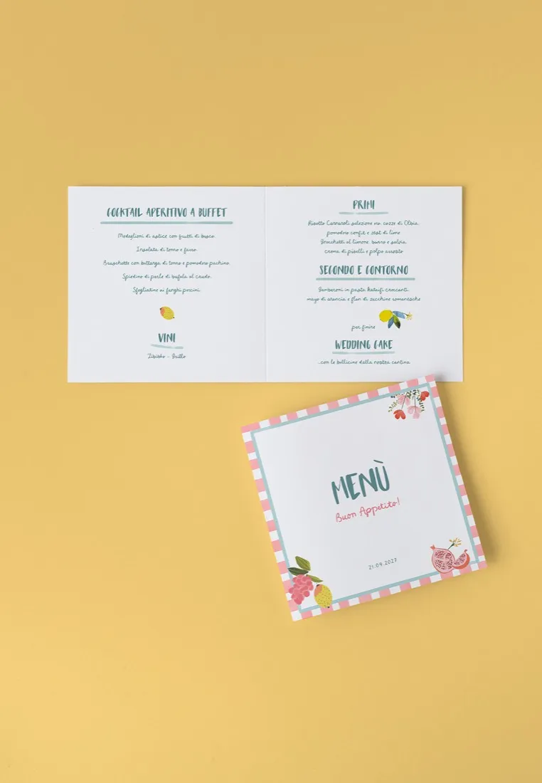 Menu Quadrato doppia anta