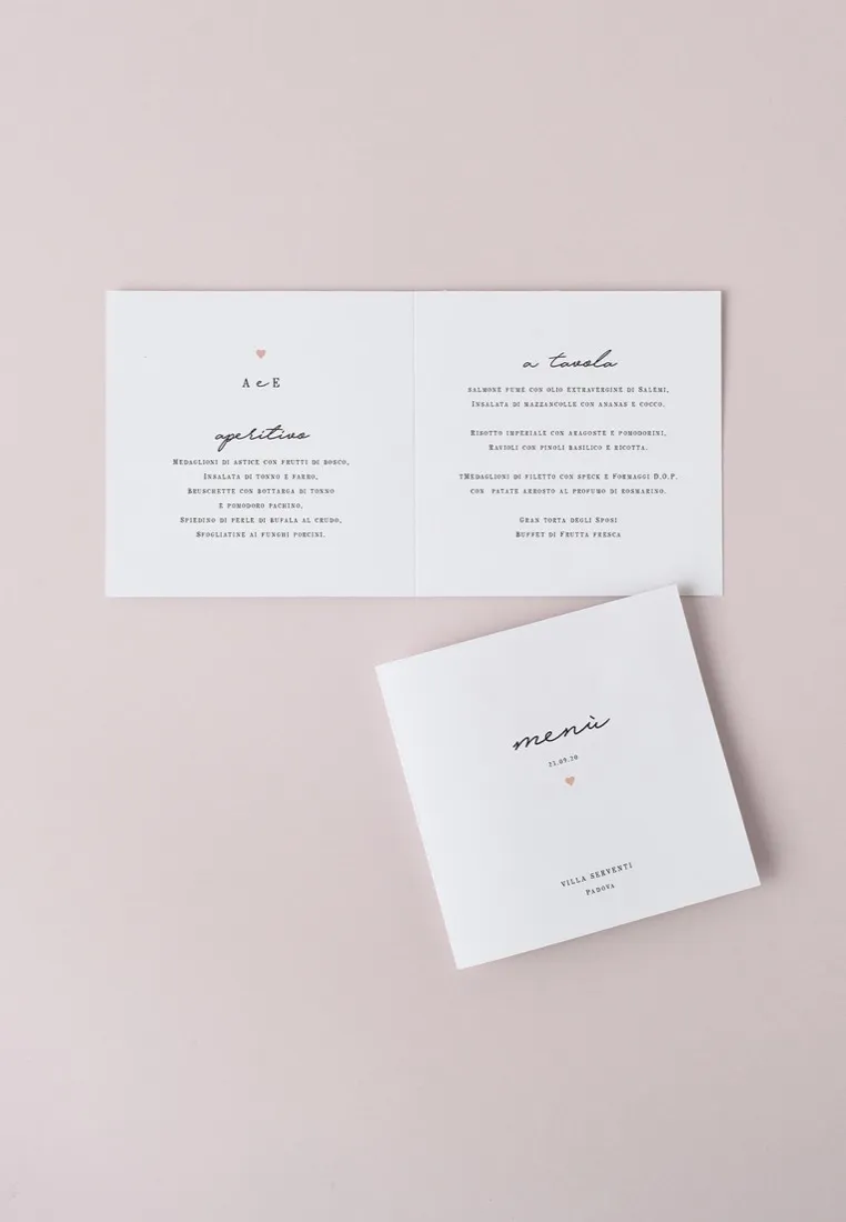 Menu Quadrato doppia anta