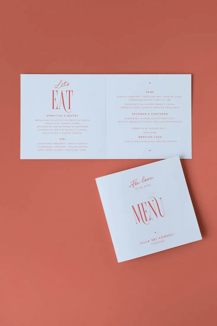 Menu Quadrato doppia anta
