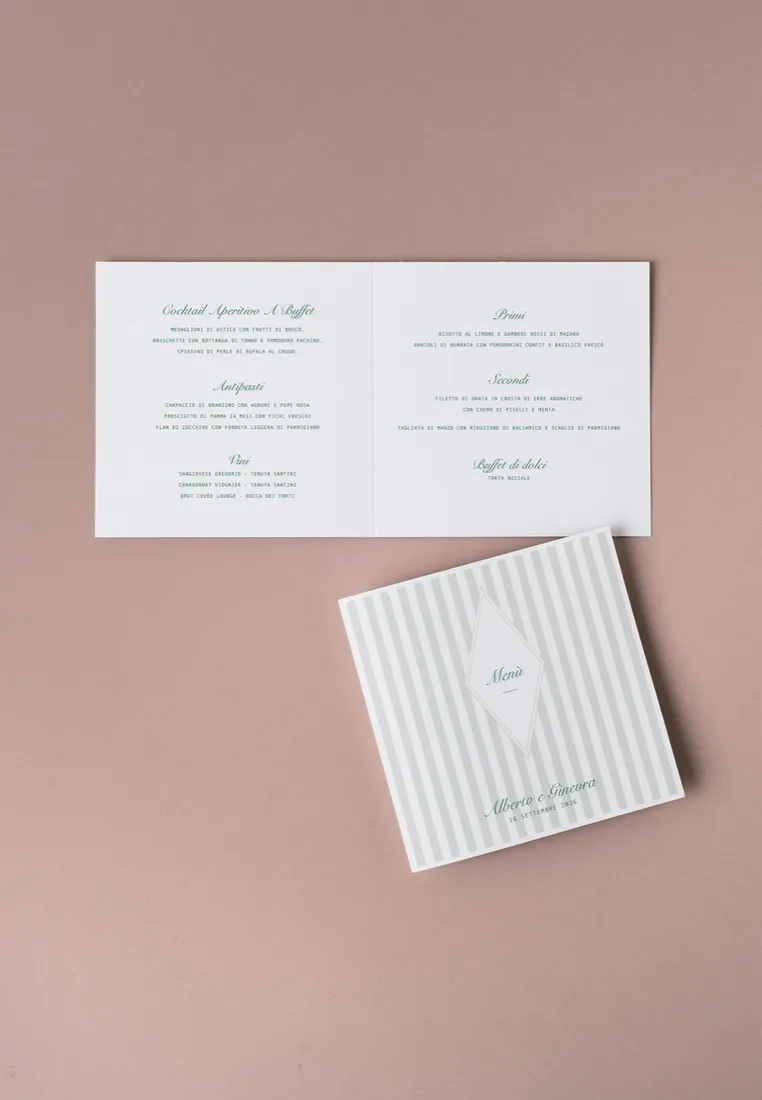 Menu Quadrato doppia anta