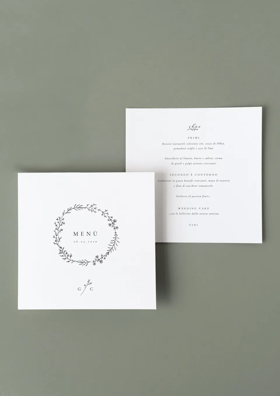 Menu Quadrato Stile Albero della vita