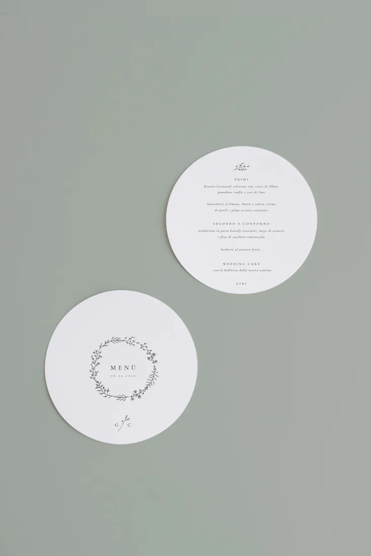 Menu Tondo Stile Albero della vita