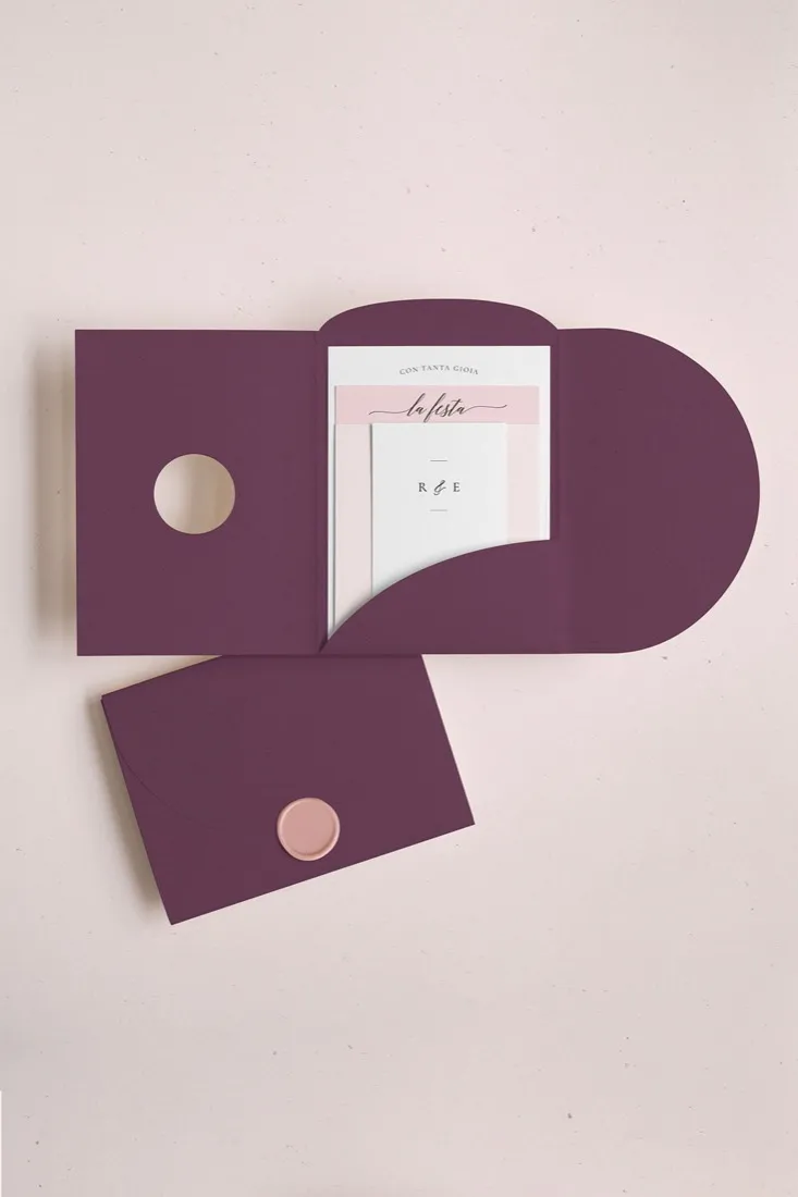 Partecipazione Cofanetto Pocket Fold Rounded