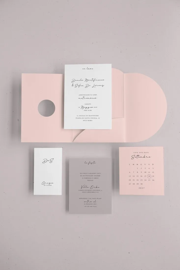 Partecipazione Cofanetto Pocket Fold Rounded