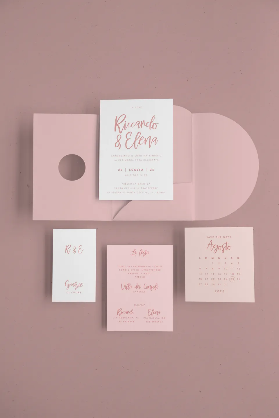 Partecipazione Cofanetto Pocket Fold Rounded