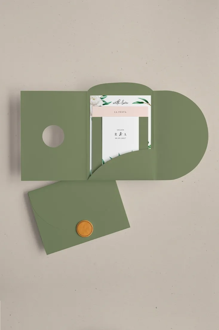Partecipazione Cofanetto Pocket Fold Rounded