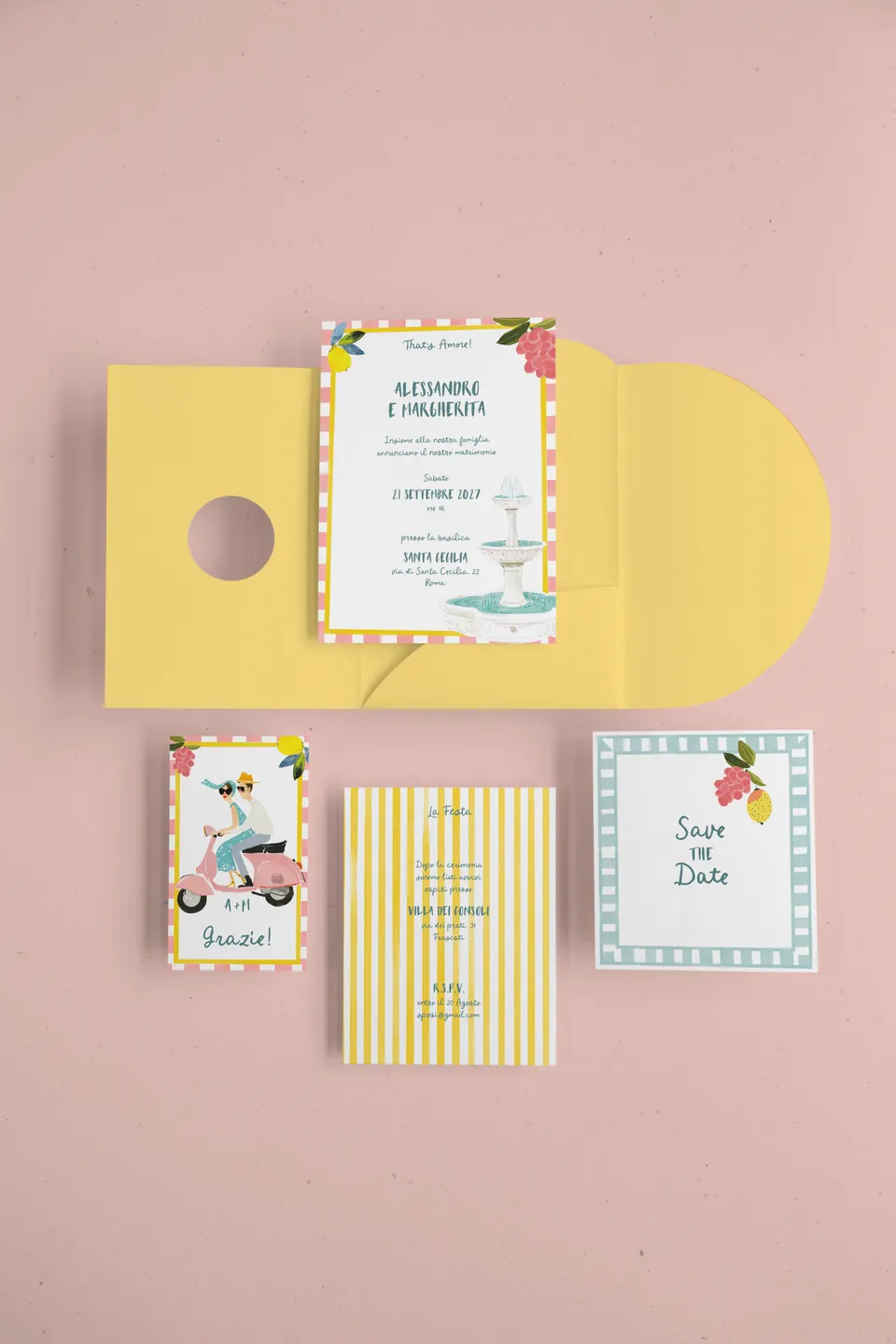 Partecipazione Cofanetto Pocket Fold Rounded