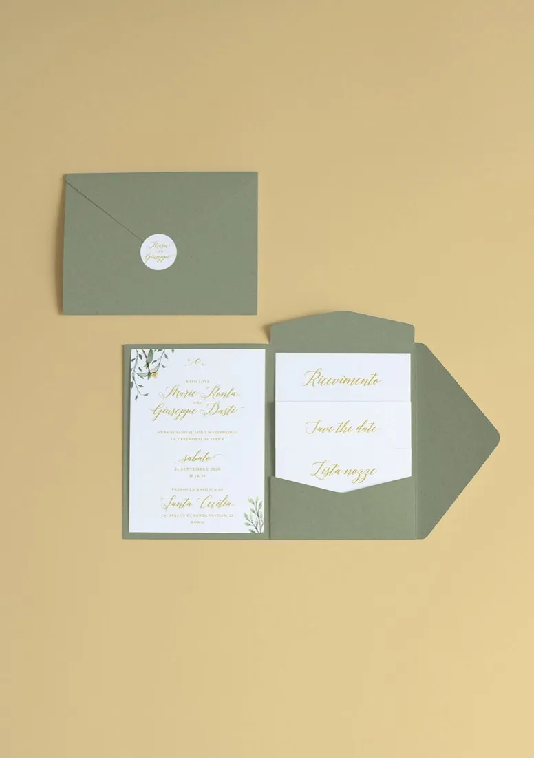 Partecipazione Cofanetto Pocket Fold