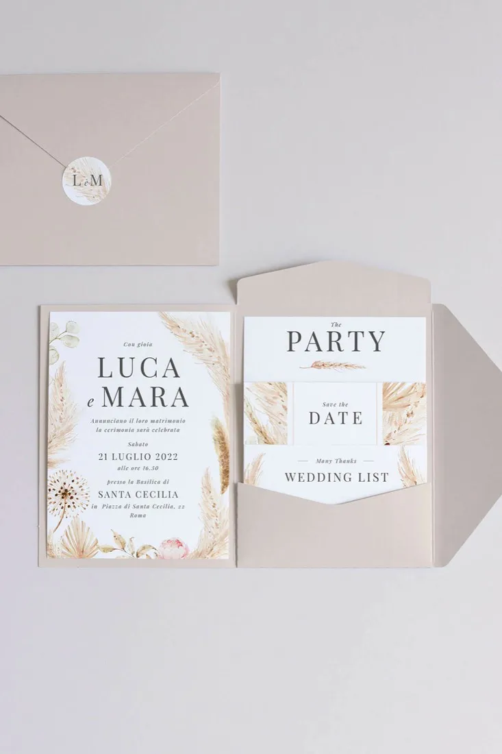 Partecipazione Cofanetto Pocket Fold