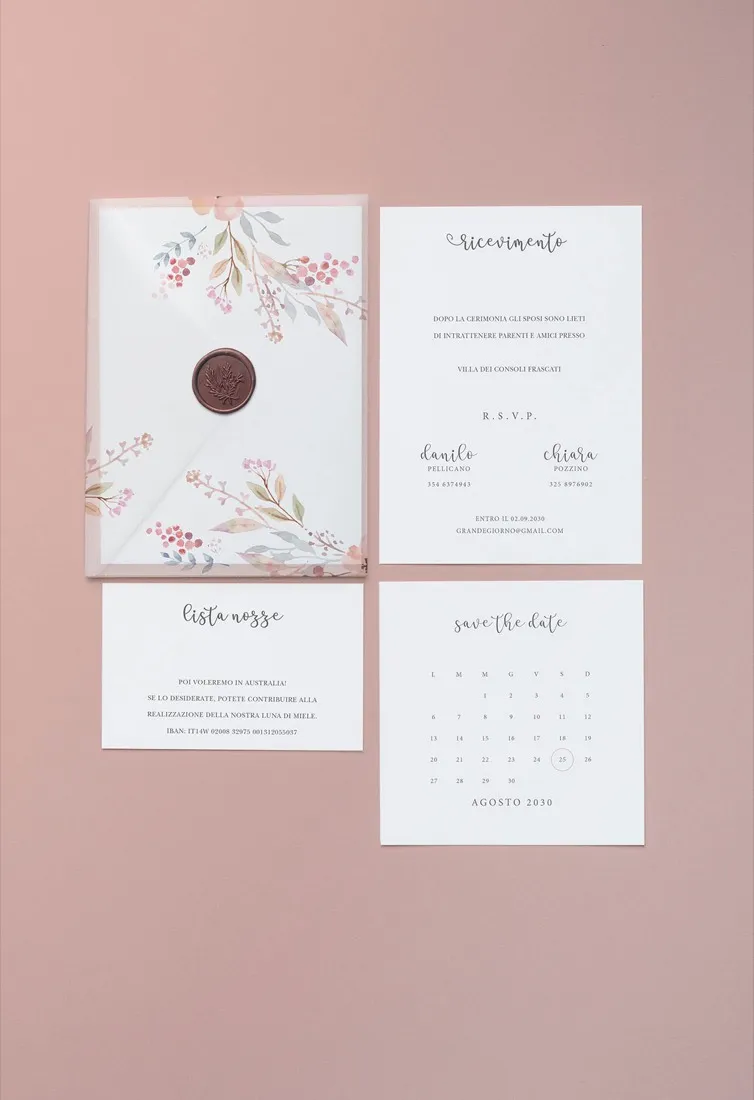 Partecipazione Cofanetto Pocket Fold Vellum
