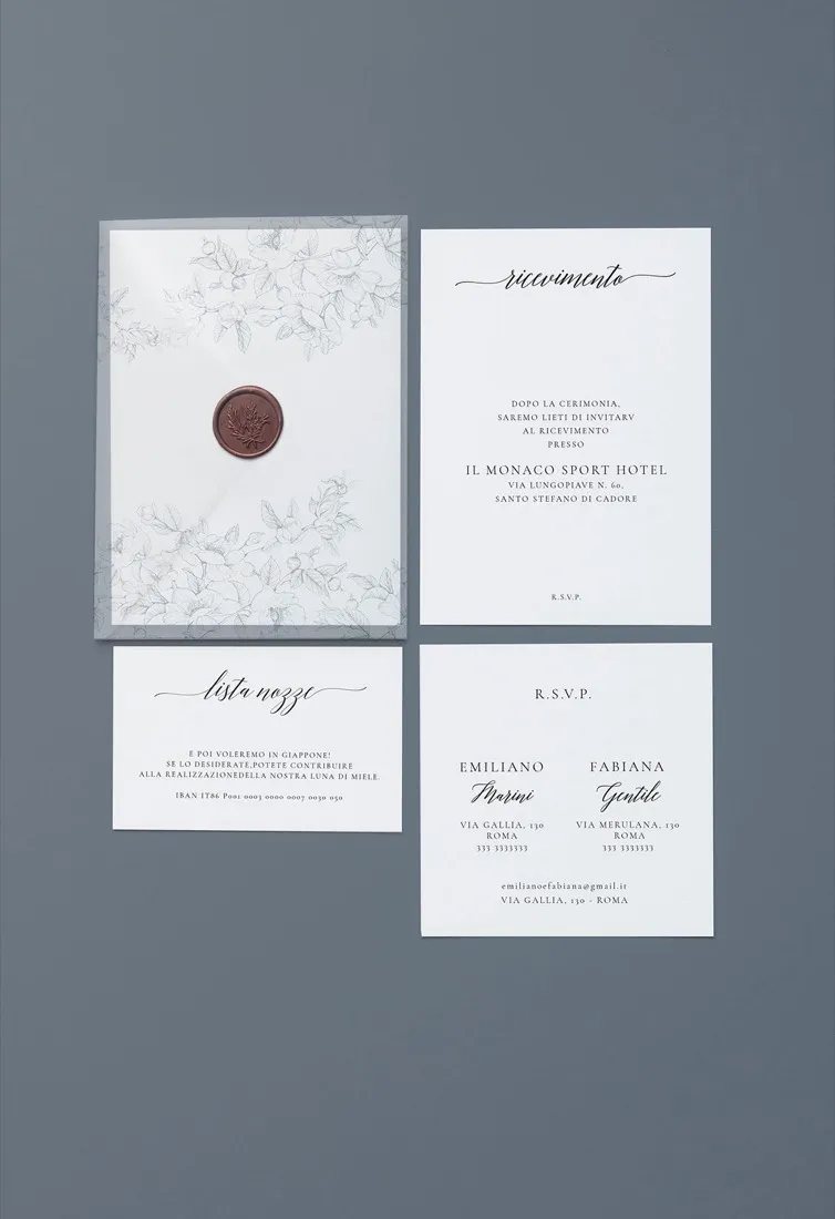 Partecipazione Cofanetto Pocket Fold Vellum