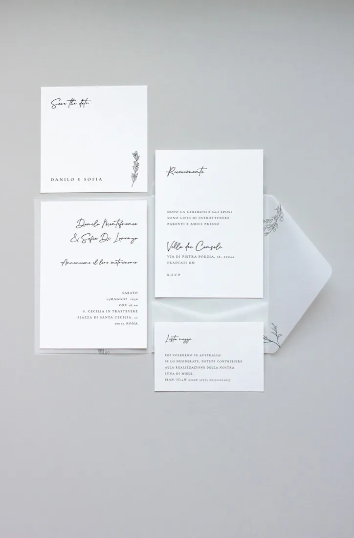 Partecipazione Cofanetto Pocket Fold Vellum