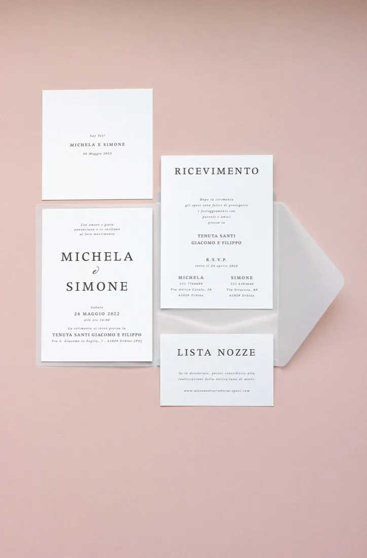 Partecipazione Cofanetto Pocket Fold Vellum