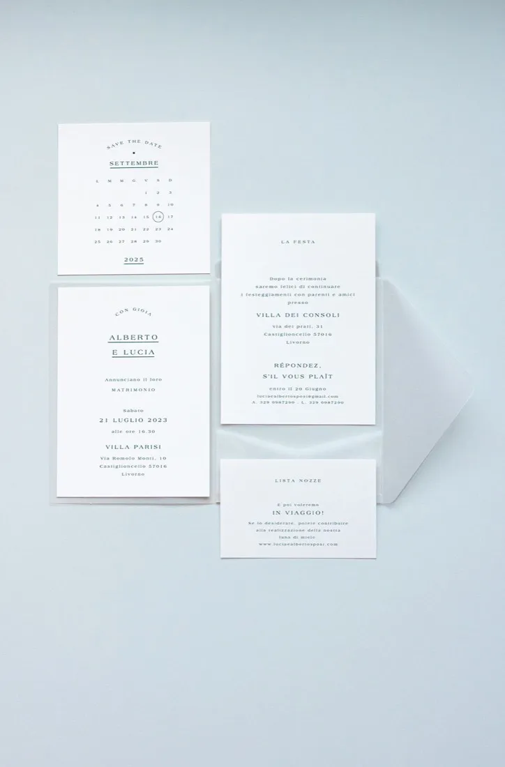 Partecipazione Cofanetto Pocket Fold Vellum
