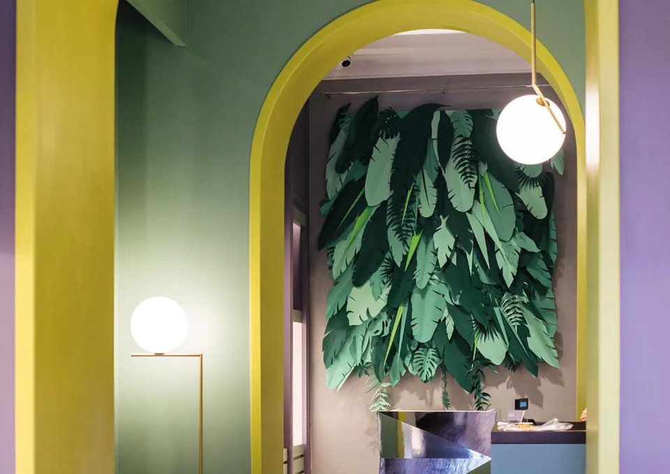 Mondelliani, allestimento di un giardino verticale in carta