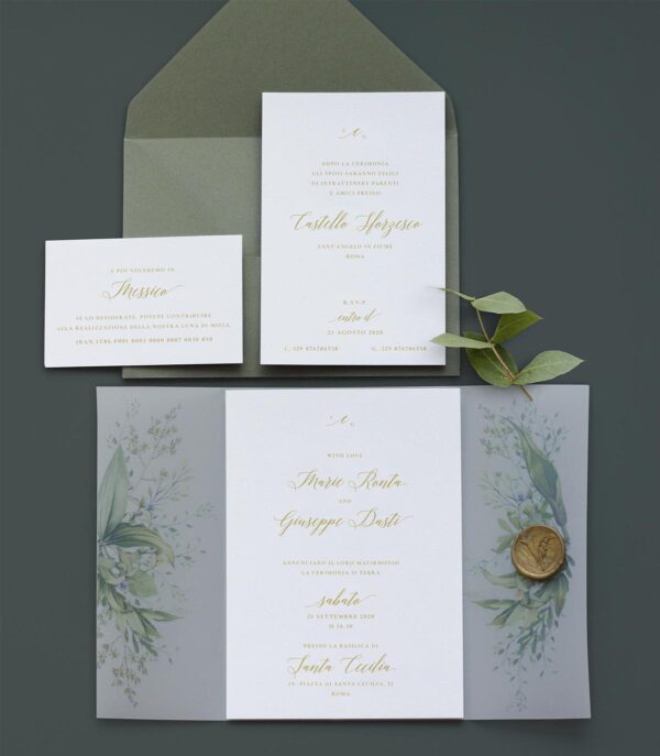 Partecipazioni Matrimonio Golden 03