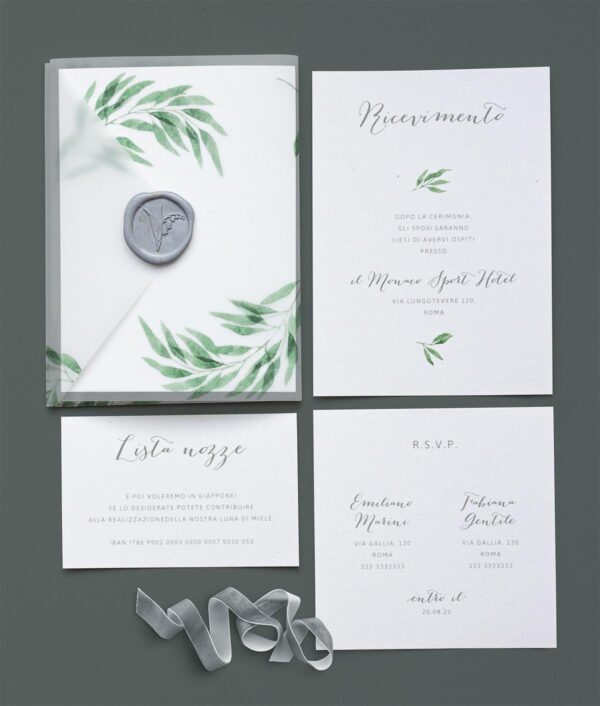 Partecipazioni Pocket Fold Trasparente Villa DEste 01