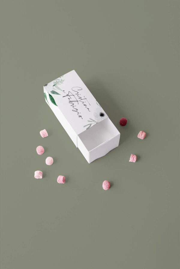 Anemoni Scatola Fiamiferi Mockup Fronte