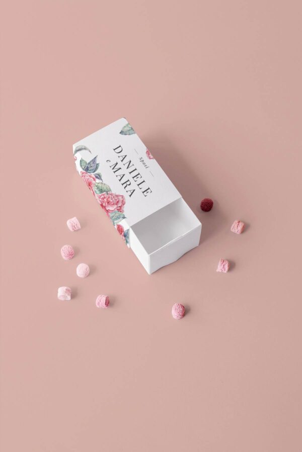 Camelie Scatola Fiamiferi Mockup Fronte