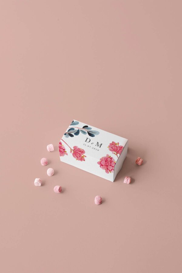 Ortensie Moderne Scatola Fiamiferi Mockup Retro