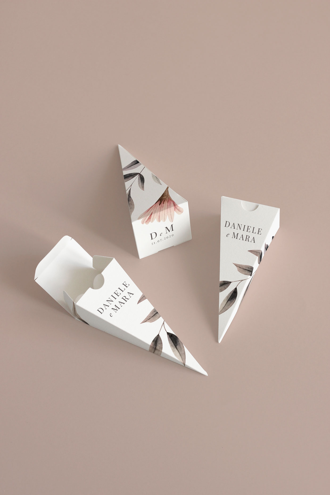 cono portariso triangolare blush