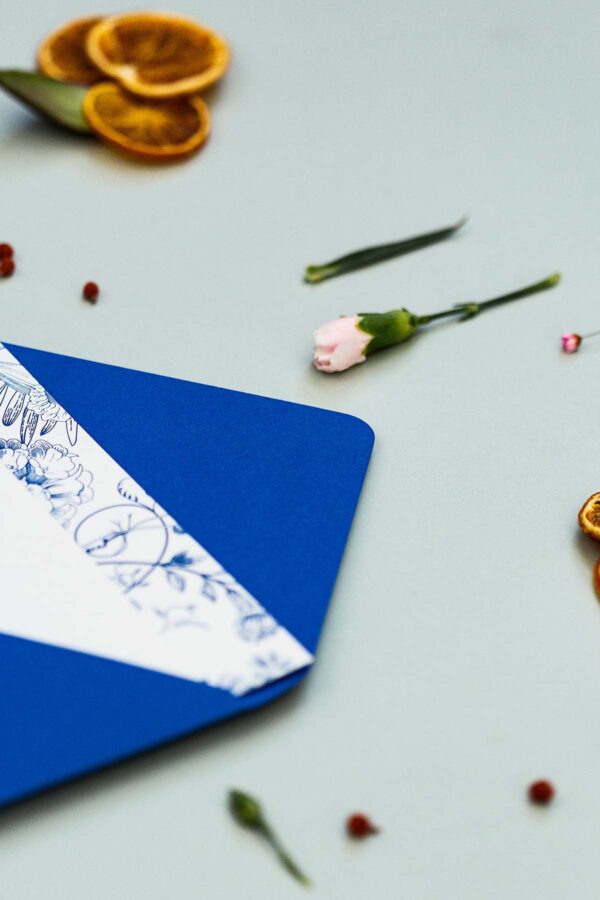 partecipazione di matrimonio lilibet blu dettaglio 1