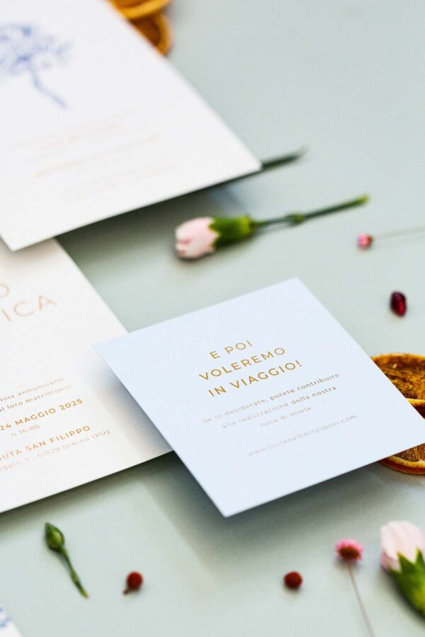 partecipazione di matrimonio lilibet blu dettaglio 6