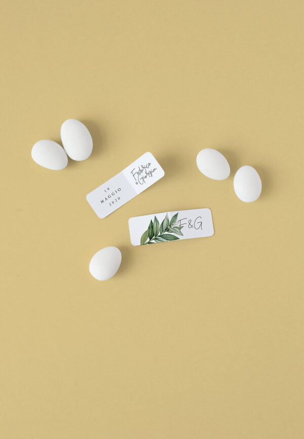 Biglietto Bomboniera Confetti Botanico
