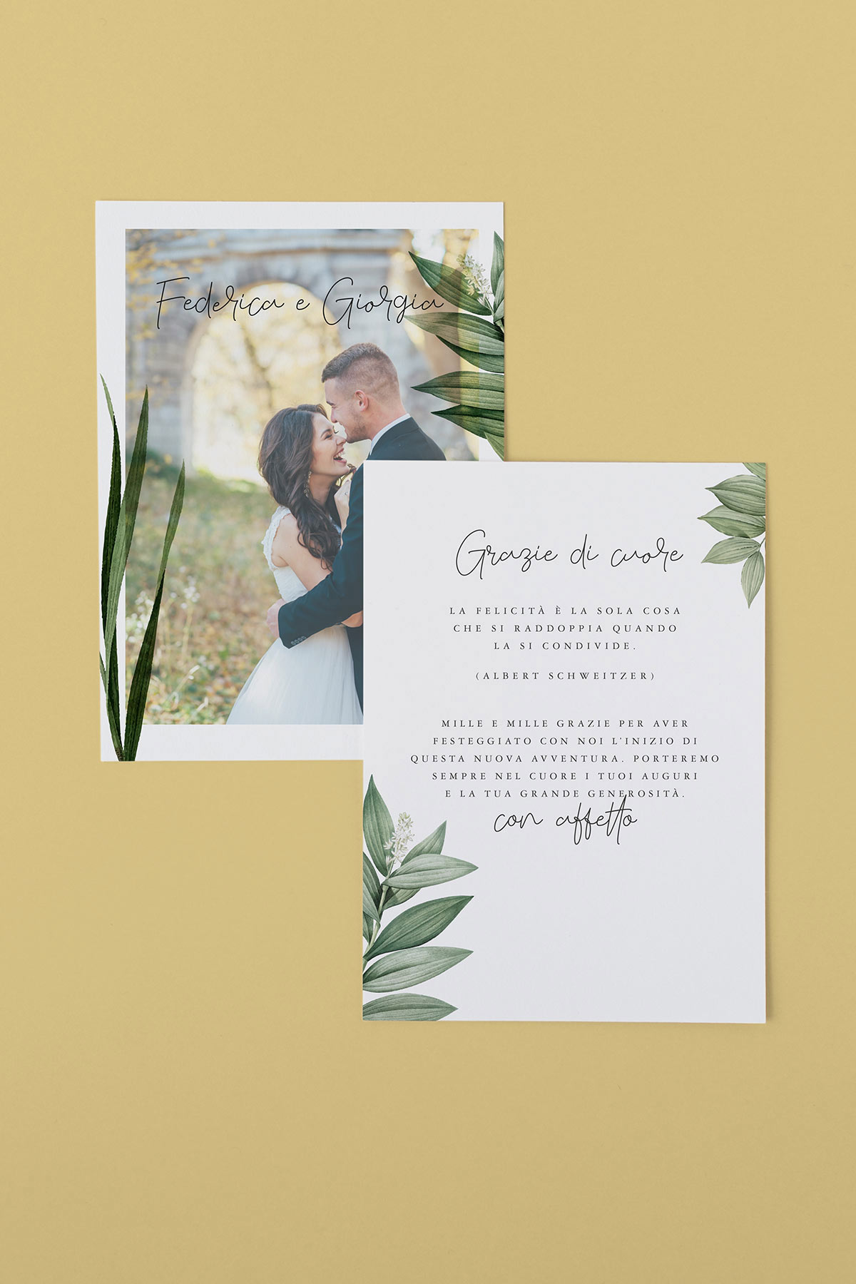 Biglietto Di Ringraziamento Fotografico Botanico
