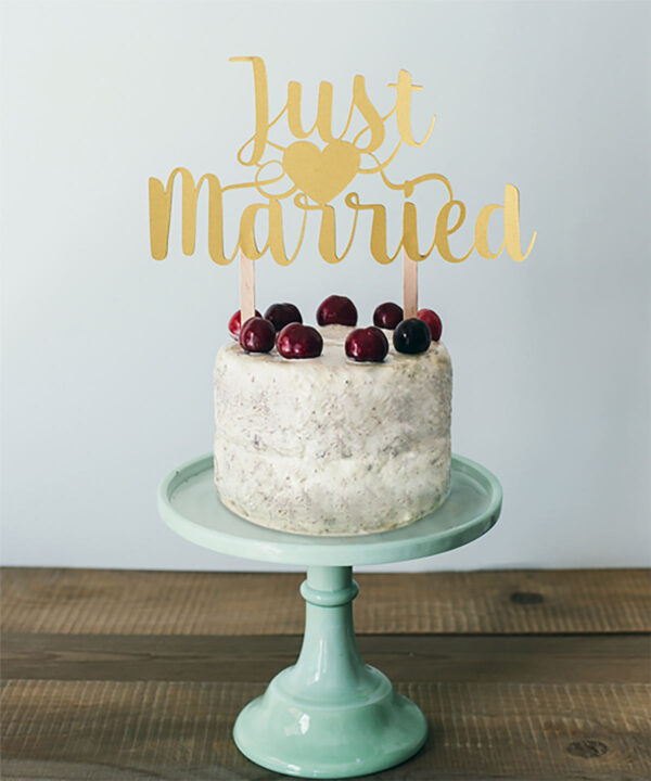 Cake Topper Scritta Intagliata