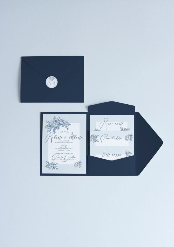 Cofanetto Pocket Fold Blu Vintage