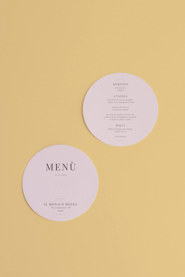 Menu Tondo Geometrico