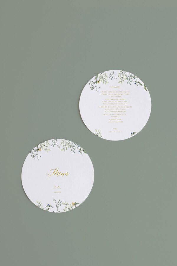 Menu Tondo Golden