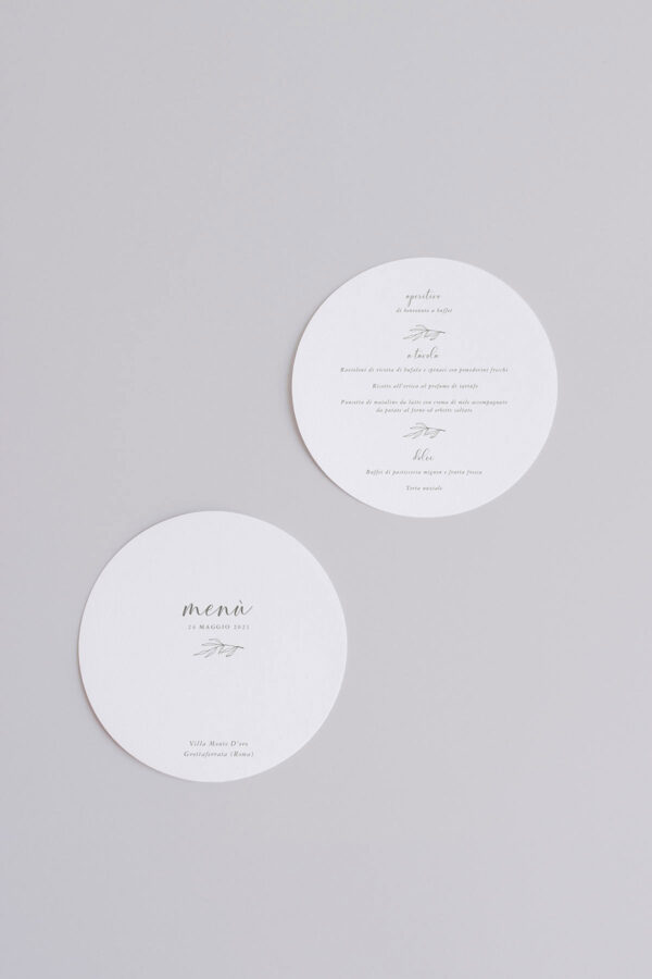 Menu Tondo Plexiglass